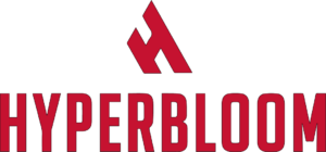 HyperBloom logo #2 displays a red H with the name HyperBloom underneath it.